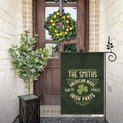 Nom personnalisé St. Patrick Irish Parts Couverture Drapeau de jardin
