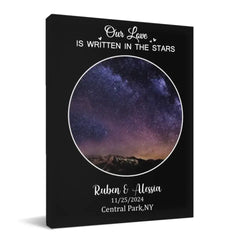 Custom Night Sky Map Canvas Wall Art - Cadeau d’anniversaire personnalisé