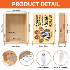 Boîte à cadre photo personnalisée – Mémorial pour chien, vous auriez vécu pour toujours