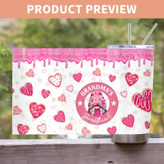 Tumbler personnalisé personnalisé - Thème rose Sweethearts de grand-mère
