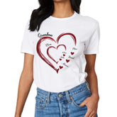 Mommy’s Sweet hearts - T-shirt unisexe personnalisé personnalisé, sweat à capuche - Cadeau pour grand-mère