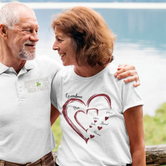 Mommy’s Sweet hearts - T-shirt unisexe personnalisé personnalisé, sweat à capuche - Cadeau pour grand-mère