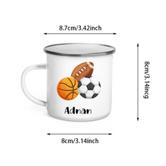 Tasse de sport personnalisée pour enfants – Football, baseball, basket-ball