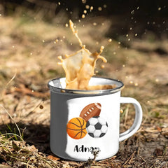 Tasse de sport personnalisée pour enfants – Football, baseball, basket-ball