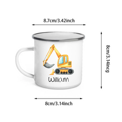 Véhicules personnalisés d’avion de train de camion / tasse de dinosaure pour des enfants - chocolat chaud / tasse de lait