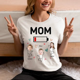 Photo personnalisée Maman a besoin d’une sieste - T-shirt unisexe personnalisé personnalisé pour la famille - Cadeau pour maman grand-mère