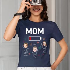Photo personnalisée Maman a besoin d’une sieste - T-shirt unisexe personnalisé personnalisé pour la famille - Cadeau pour maman grand-mère