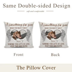 Oreiller photo personnalisé - Cadeau de perte d’animal de compagnie de mémoire d’animal de compagnie, vous envoyant beaucoup d’amour