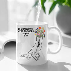 Si grand-mères étaient des fleurs - Cadeau pour grand-mère - Tasse personnalisée