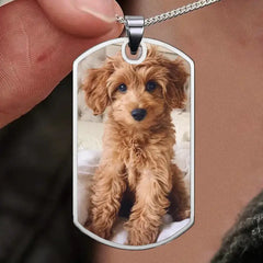 Collier personnalisé personnalisé - Cadeau pour les propriétaires d’animaux de compagnie, les amoureux des animaux de compagnie, photo personnalisée Ne pleure pas pour moi