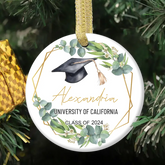 Personalized Graduation Keepsake Ceramic Ornament - Custom Graduation Gift