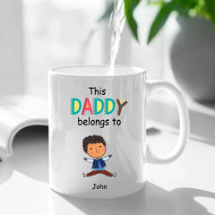 Tasse personnalisée personnalisée La vie est tout simplement meilleure avec les enfants, ce grand-père appartient à la tasse pour enfants