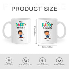 Tasse personnalisée personnalisée La vie est tout simplement meilleure avec les enfants, ce grand-père appartient à la tasse pour enfants