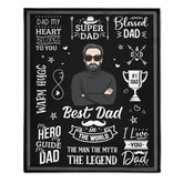 Couverture personnalisée avec photo - Meilleur papa du monde