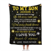 Couverture personnalisée à mon fils de maman ou papa, couverture cadeau personnalisée avec nom pour garçons