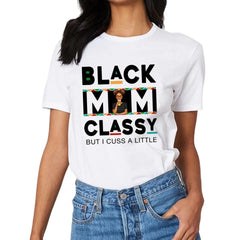 Black Mom Classy - Cadeau pour mère - T-shirt personnalisé