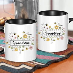Mug personnalisé personnalisé pour la famille - Cadeau pour maman, grand-mère