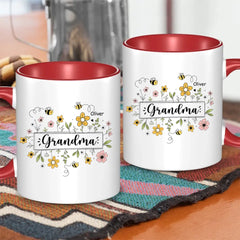 Mug personnalisé personnalisé pour la famille - Cadeau pour maman, grand-mère