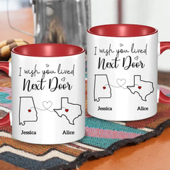 Bestie Personalized Custom Accent Mug - Cadeau pour les meilleurs amis, BFF, sœurs