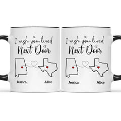 Bestie Personalized Custom Accent Mug - Cadeau pour les meilleurs amis, BFF, sœurs