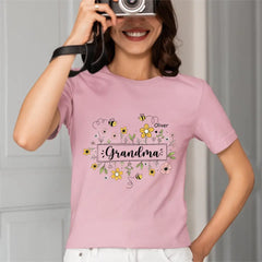 T-shirt personnalisé personnalisé pour la famille - Cadeau pour maman, grand-mère