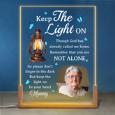 Photo personnalisée You Are Not Alone - Veilleuse LED personnalisée en forme de mémorial - Cadeau de sympathie pour les membres de la famille