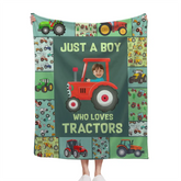 Couverture photo personnalisée - Juste un enfant qui aime les tracteurs