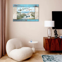 Toile personnalisée de cadeau de couple de tortues de mer aimantes