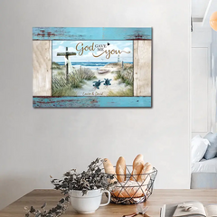 Toile personnalisée de cadeau de couple de tortues de mer aimantes