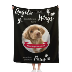 Cadeaux de couverture personnalisés pour les propriétaires d'animaux de compagnie, les amoureux des chiens et des chats - Les anges n'ont pas toujours des ailes