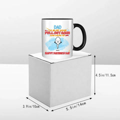 Nous sommes heureux que votre jeu Pull Out soit faible, tasse drôle personnalisée, cadeau de la fête des Pères