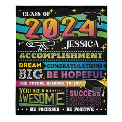 Couverture personnalisée de remise des diplômes en dégradé vert ondulé, nom personnalisé