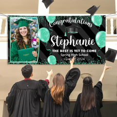 Personalized Custom Light Dot Balloon Graduation Banner, Graduation Decorations