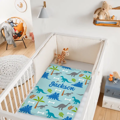 Couverture Nom personnalisé de silhouette de dinosaure d'aquarelle