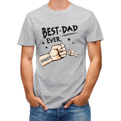 Le meilleur papa de tous les temps - T-shirt unisexe personnalisé personnalisé pour la famille - Fête des pères, cadeau d'anniversaire pour papa