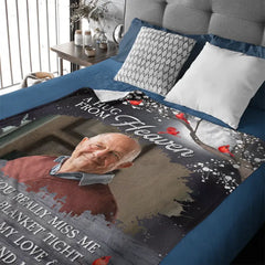 Un câlin du ciel - une couverture en flanelle photo personnalisée