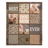 Couverture personnalisée avec photo personnalisée pour les amoureux des animaux de compagnie - Meilleure copie de maman papa de chien de tous les temps
