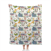 Livraison gratuite✈️Couverture personnalisée avec nom d'animaux souriants