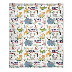 Livraison gratuite✈️Couverture personnalisée avec nom d'animaux souriants