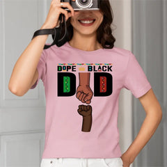 Dope Black Dad Fist Bump Cadeau de fête des pères Chemise personnalisée