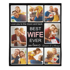 Personalized Family Blankets with Picture to Best Dad Mom Grands Ever