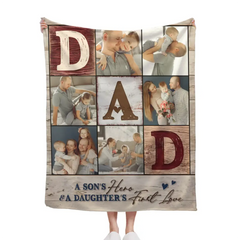 Livraison gratuite✈️Couverture photo de famille personnalisée - Cadeaux pour papa mari