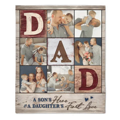 Livraison gratuite✈️Couverture photo de famille personnalisée - Cadeaux pour papa mari