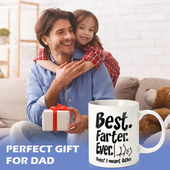 Tasse à café drôle meilleur papa - Meilleur farter de tous les temps, je voulais dire père - Cadeau pour papa mari