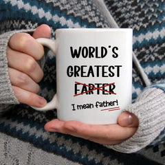 Tasse à café drôle du meilleur papa, le plus grand F du monde, je veux dire père