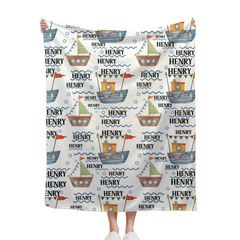 Livraison gratuite✈️Couverture personnalisée avec nom personnalisé pour bébé nautique