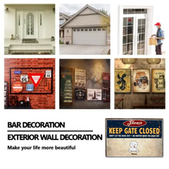 Gardez la porte fermée et ne laissez pas le chien sortir - peinture en étain personnalisée et amusante pour chien