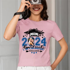 Graduation Mom Pride - Cadeaux pour maman - Photo personnalisée T-shirt personnalisé