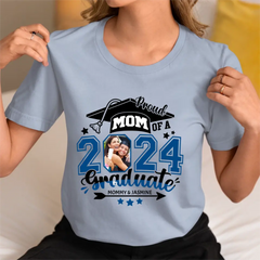 Graduation Mom Pride - Cadeaux pour maman - Photo personnalisée T-shirt personnalisé