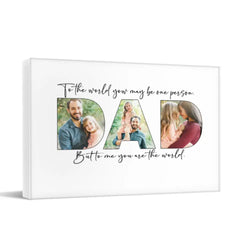 Upload Photo ,Happy Father's Day, Family Picture Canvas Wall Art